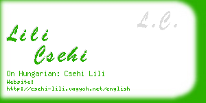 lili csehi business card